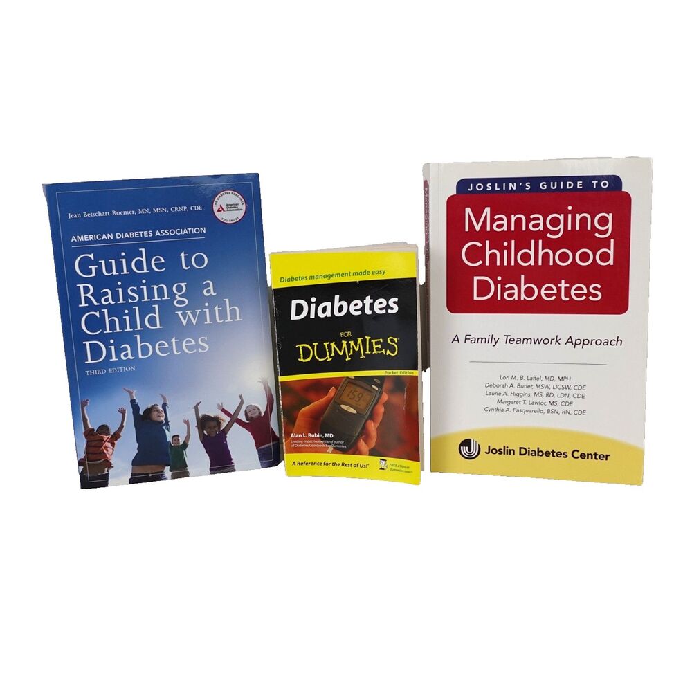 Lot of 3 Raising & Managing Children with Diabetes Books - Childhood Diabetes